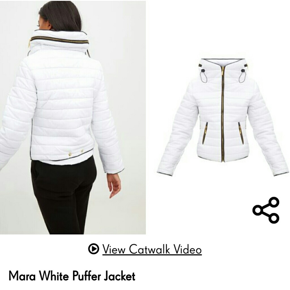 Pretty Little Thing Mara puffer jacket white